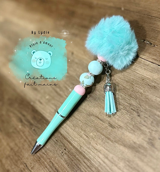 Stylo personnalisé pompon