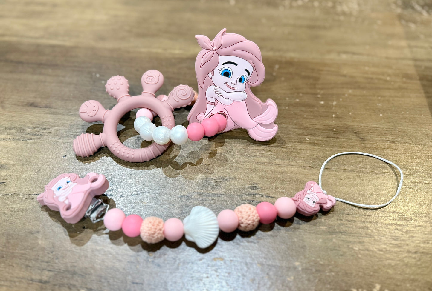 Attache tétine & anneau de 🦷 Ariel 🧜🏻‍♀️💓